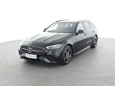 Obsidianschwarz metallic Gebraucht 2023 Mercedes C300e AMG line Kombi | € 49.900 (Fairer Preis) - Bild 1/4