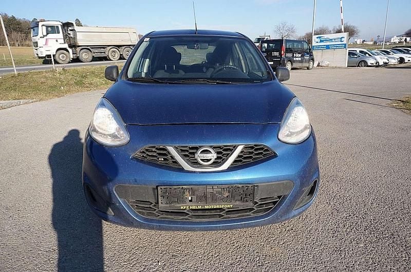 Blau Gebraucht 2014 Nissan Micra Visia Kleinwagen | € 2.590 (Superpreis) - Bild 1/4