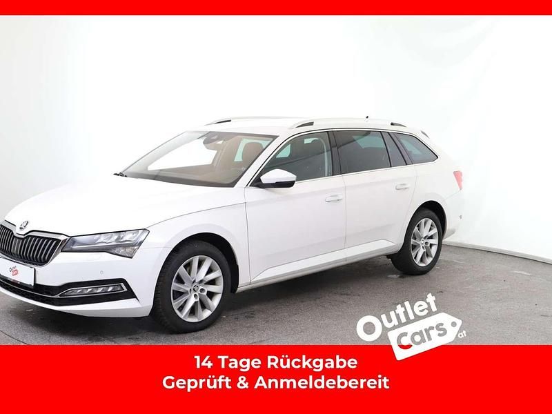 Weiss normal Gebraucht 2020 Skoda Superb Style Kombi | € 28.990 (Fairer Preis) - Bild 1/3