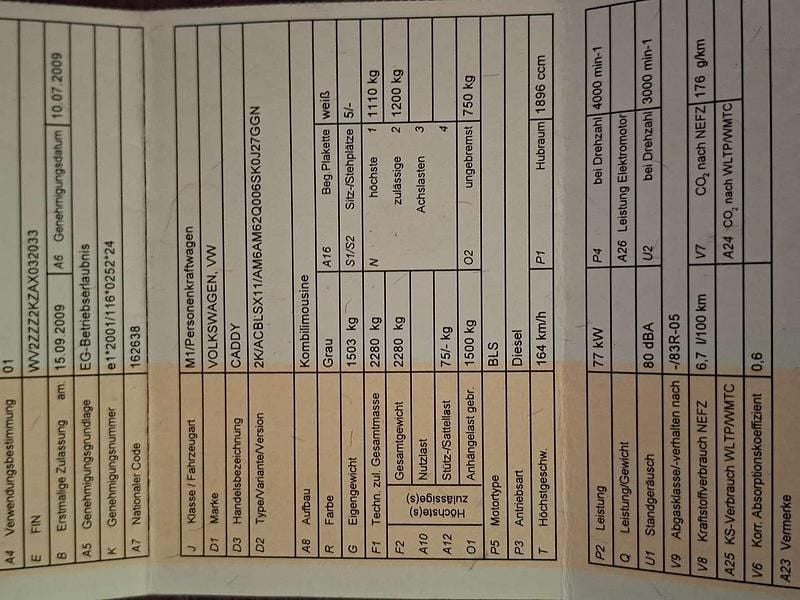 Silber Gebraucht 2009 VW Caddy Life Van / Kleinbus | € 5.500 (Fairer Preis) - Bild 1/4