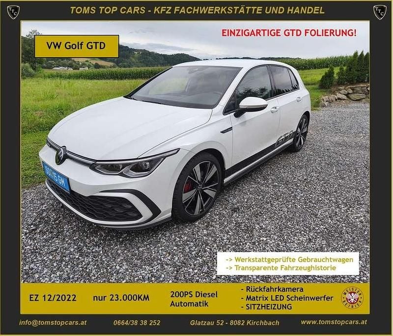Weiß Gebraucht 2022 VW Golf VIII GTD Limousine | € 33.900 (Fairer Preis) - Bild 1/4