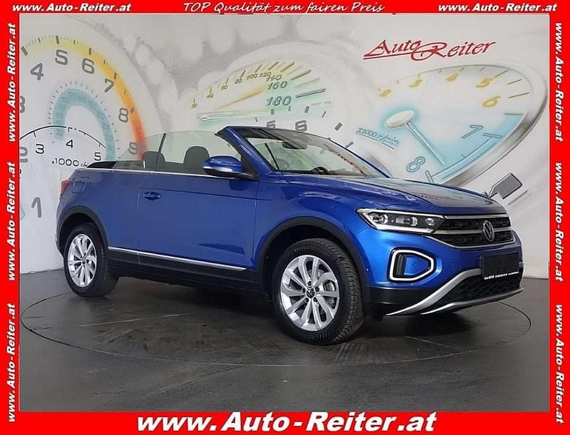 Blau Gebraucht 2024 VW T-Roc Cabriolet Style Cabrio | € 29.990 (Guter Preis) - Bild 1/3