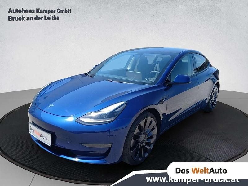 Gebraucht Tesla Model 3 Performance 377 kW (513 PS) 2021 Mittelblau  metallic Limousine