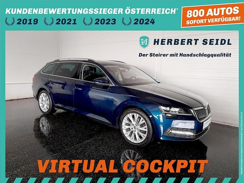 Blau Gebraucht 2022 Skoda Superb Premium Edition Kombi | € 29.880 (Teuer) - Bild 1/4