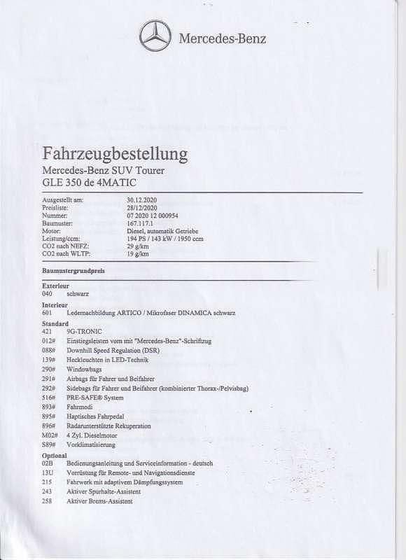 Gebraucht Mercedes GLE350 194 PS (142 kW) 2021 SUV