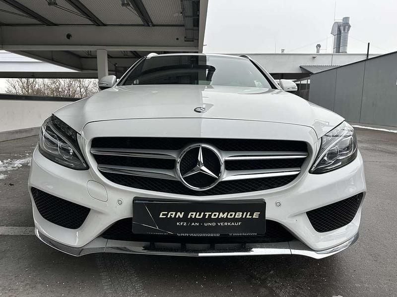 Weiß Gebraucht 2015 Mercedes C220 AMG line Kombi | € 19.299 (Guter Preis) - Bild 1/4