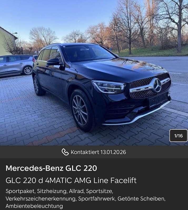 Schwarz Gebraucht 2020 Mercedes GLC220 AMG line SUV | € 41.500 (Fairer Preis) - Bild 1/4
