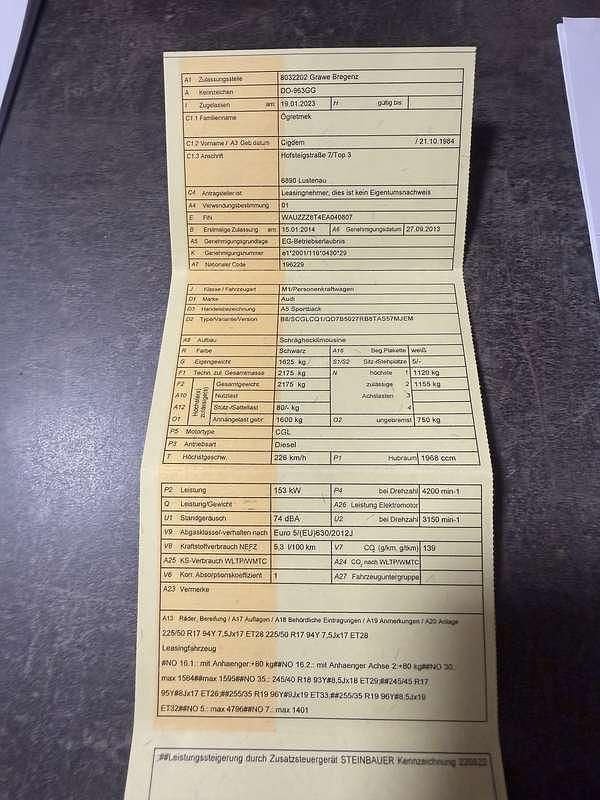 Gebraucht Audi A5 Sportback 204 PS (150 kW) 2013 Kleinwagen