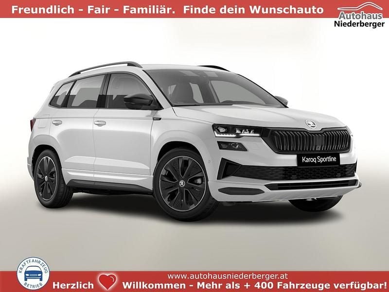 Silber Neu 2025 Skoda Karoq SportLine SUV | € 42.698 (Fairer Preis) - Bild 1/3