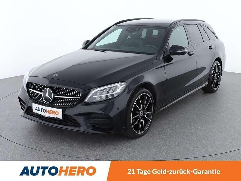Schwarz Gebraucht 2020 Mercedes C200 AMG line Kombi | € 28.790 - Bild 1/3