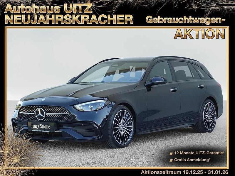 Gebraucht Mercedes C200 Premium Plus 163 PS (119 kW) 2024 Metalliclack obsidianschwarz Kombi