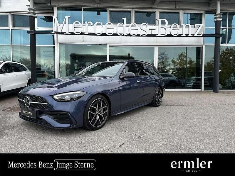 Blau Gebraucht 2024 Mercedes C220 AMG Line Premium Plus Kombi | € 57.900 - Bild 1/4