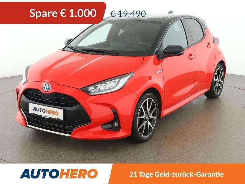 Rot Gebraucht 2021 Toyota Yaris Hybrid Edition Kleinwagen | € 18.490 (Fairer Preis) - Bild 1/3