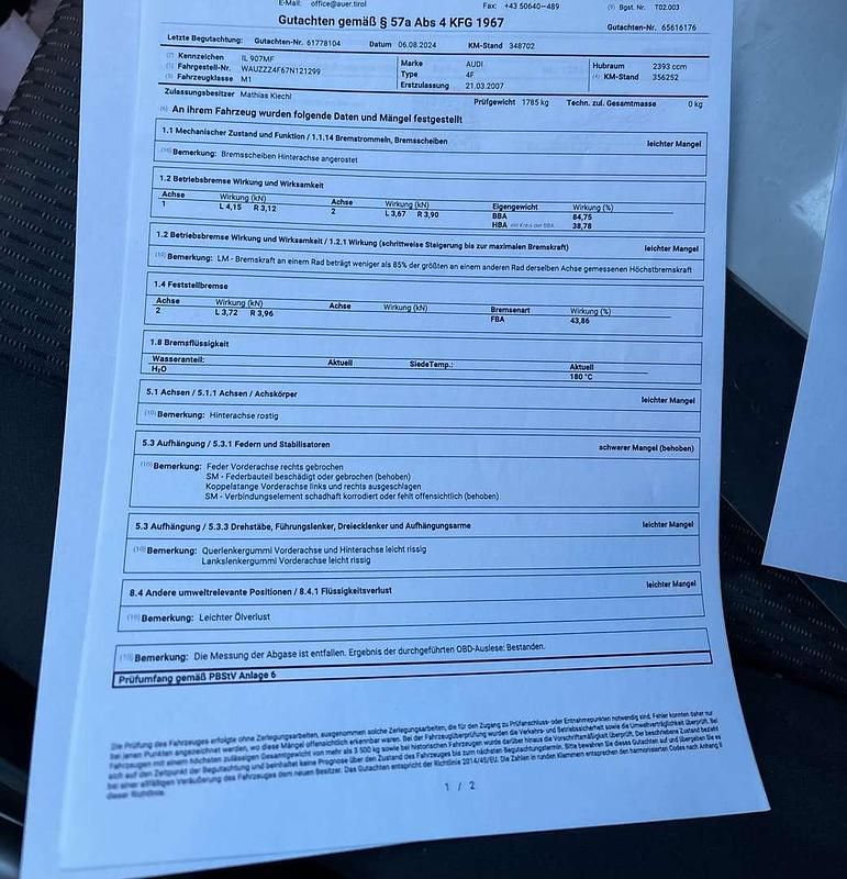 Gebraucht Audi A6 177 PS (130 kW) 2007 Kombi