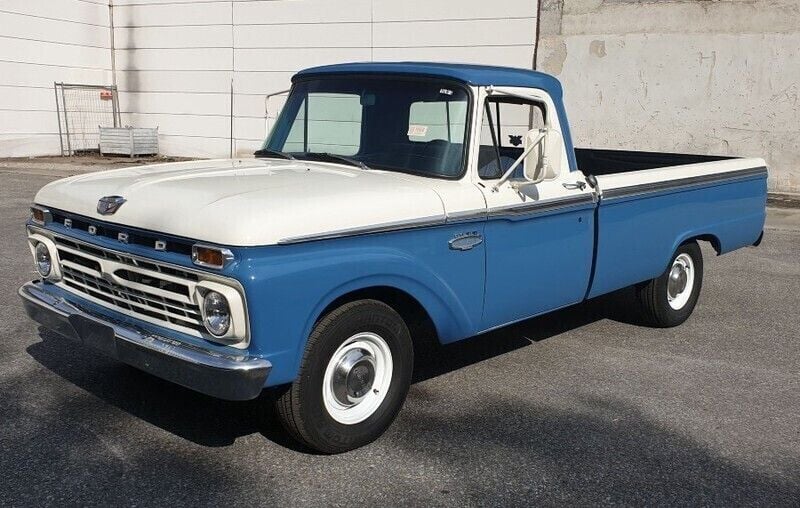 Blau Gebraucht 1966 Ford F100 Abholung | € 29.990 - Bild 1/4