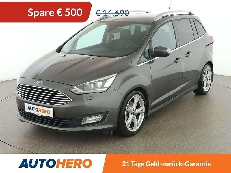 Grau Gebraucht 2015 Ford Grand C-Max Titanium Van / Kleinbus | € 14.190 - Bild 1/3
