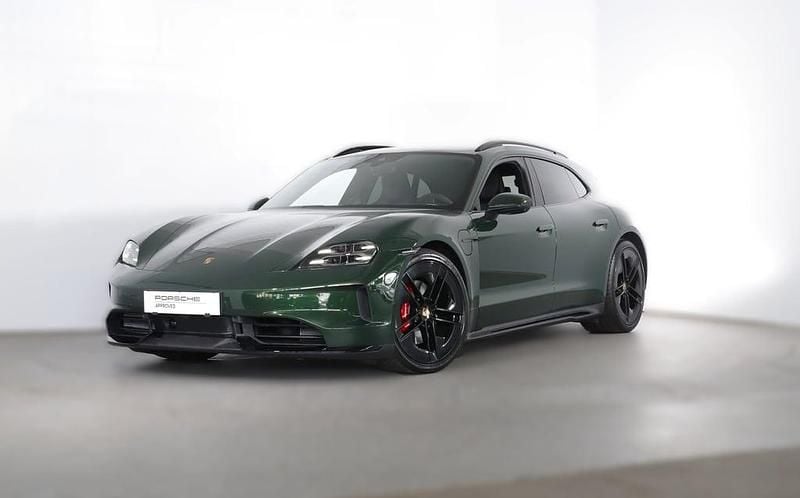 Dunkelgrün normal Gebraucht 2025 Porsche Taycan Sport Turismo Kombi | € 143.900 - Bild 1/4