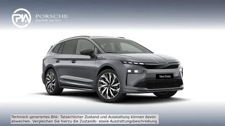 Grau Gebraucht 2025 Skoda Enyaq iV SportLine SUV | € 50.990 - Bild 1/4