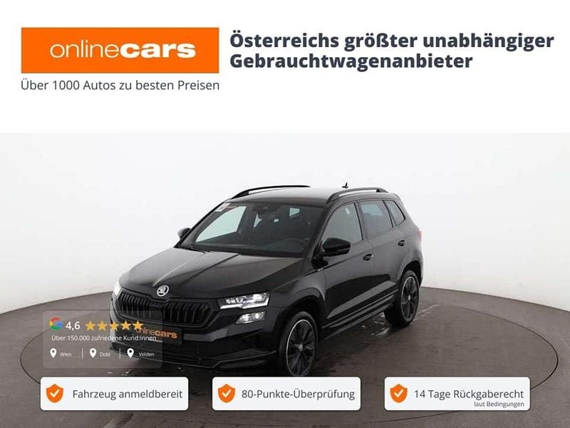 Schwarz Gebraucht 2024 Skoda Karoq SportLine SUV | € 32.390 (Fairer Preis) - Bild 1/4