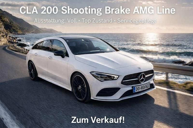 Weiß Gebraucht 2022 Mercedes CLA200 Shooting Brake AMG line Kombi | € 33.900 (Fairer Preis) - Bild 1/4