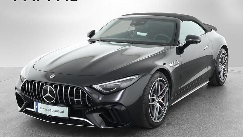 Obsidianschwarz metallic Gebraucht 2022 Mercedes SL55 AMG AMG Cabrio | € 159.900 - Bild 1/1
