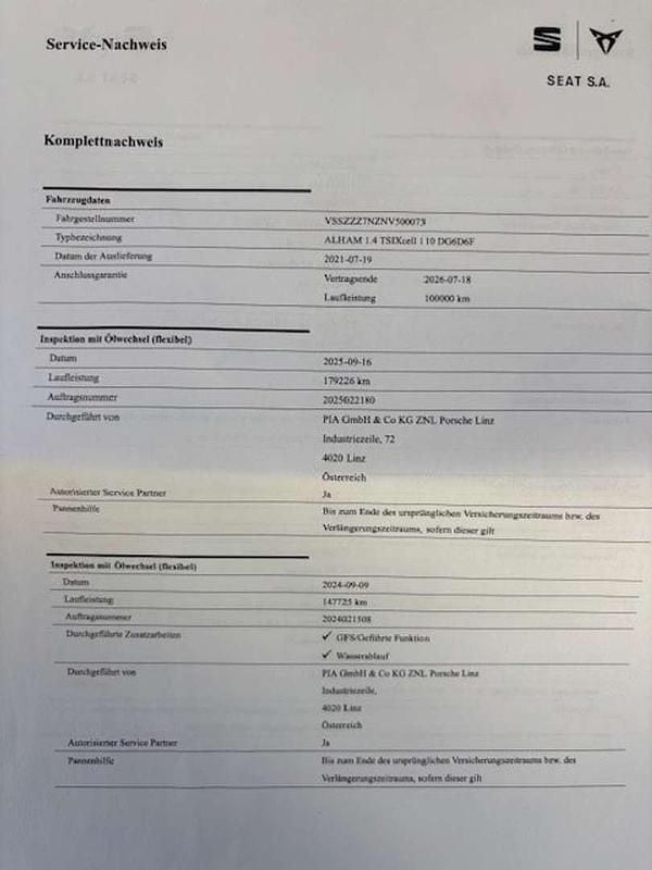 Gebraucht Seat Alhambra FR 150 PS (110 kW) 2021 Weiß Van / Kleinbus