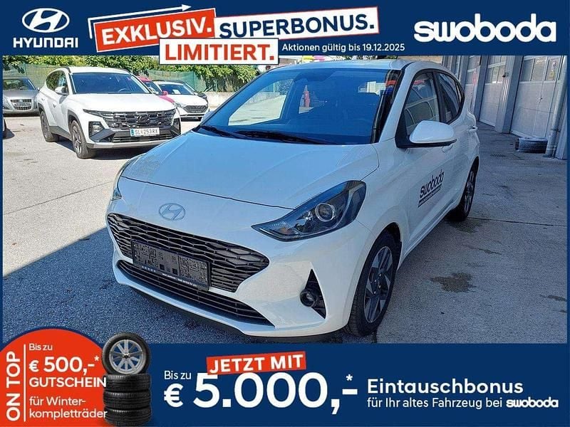 Atlas white weiß Gebraucht 2024 Hyundai i10 GO! Kleinwagen | € 14.480 (Superpreis) - Bild 1/3