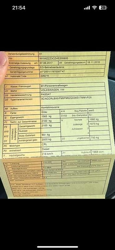 Gebraucht VW Passat Highline 150 PS (110 kW) 2017 Kombi