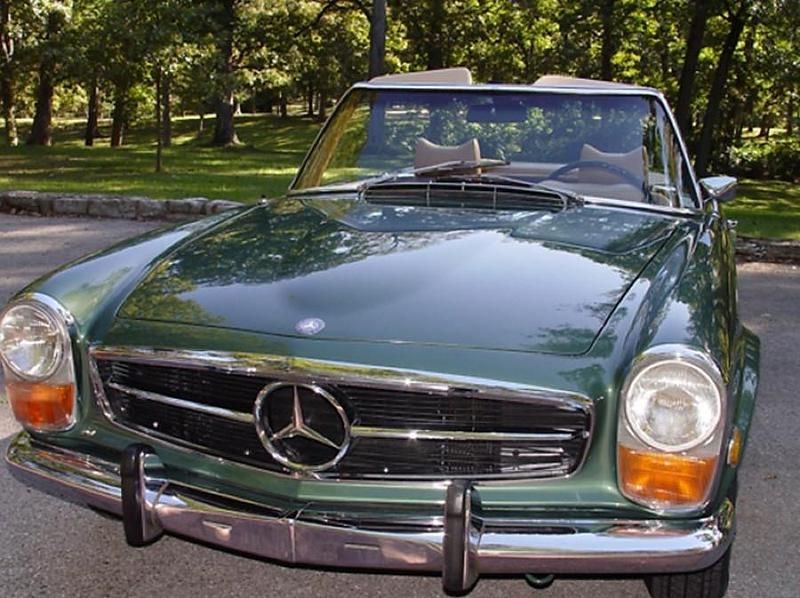 Gebraucht Mercedes SL280 160 PS (117 kW) 1970 Dunkelgrün Cabrio