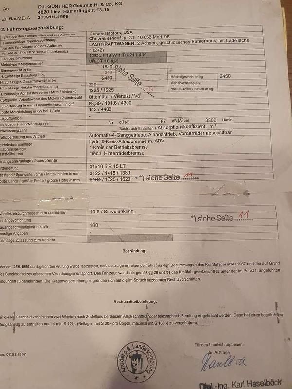 Gebraucht Chevrolet S10 193 PS (141 kW) 1996 Schwarz Abholung