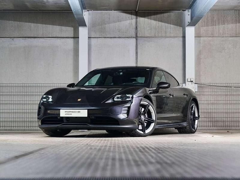 Schwarz metallic Gebraucht 2022 Porsche Taycan 4S Limousine | € 69.900 - Bild 1/4