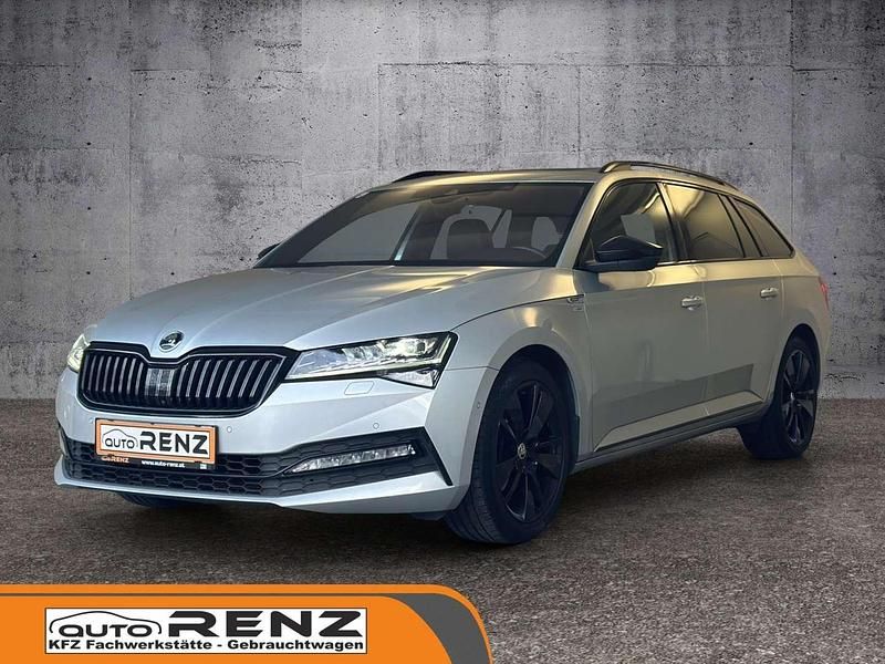 Silber Gebraucht 2021 Skoda Superb SportLine Kombi | € 32.490 (Teuer) - Bild 1/4