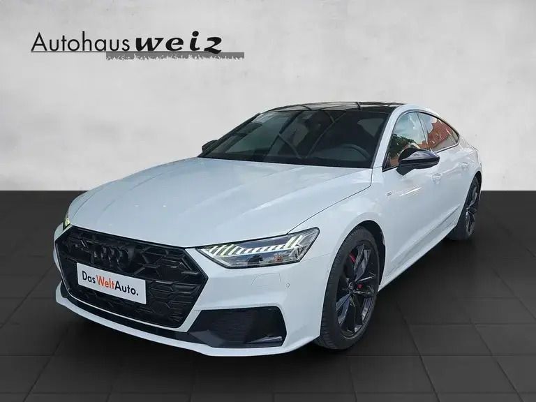 Weiss metallic Gebraucht 2024 Audi A7 Sportback Ambiente Kleinwagen | € 79.900 - Bild 1/4