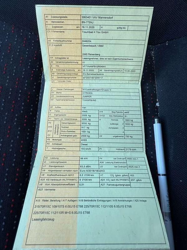 Weiß Gebraucht 2020 Citroën Jumper Van / Kleinbus | € 13.500 (Superpreis) - Bild 1/4