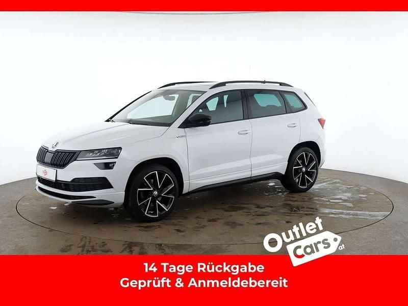 Weiss metallic Gebraucht 2021 Skoda Karoq SportLine SUV | € 29.990 (Fairer Preis) - Bild 1/4