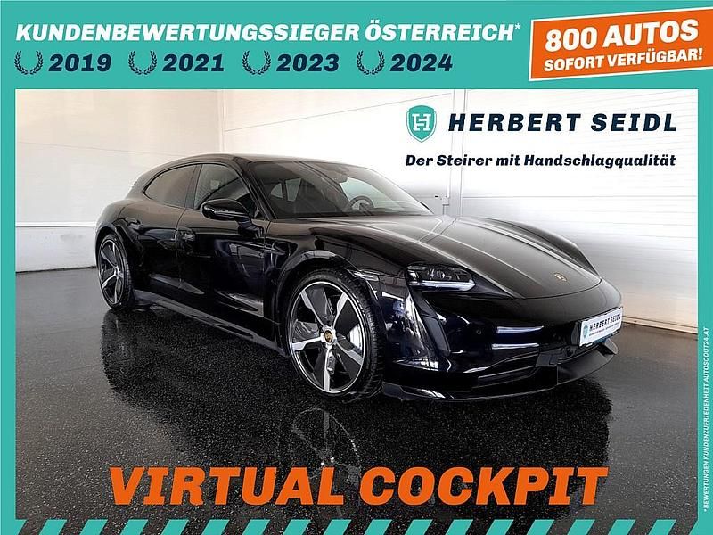 Schwarz Gebraucht 2023 Porsche Taycan Turbo Sport Turismo Limousine | € 94.880 - Bild 1/4