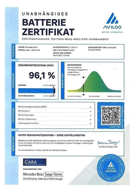 Gebraucht Mercedes EQE300 180 kW (245 PS) 2023 Polarweiss Limousine