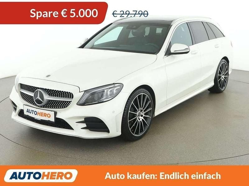Gebraucht Mercedes C220 AMG line 194 PS (142 kW) 2018 Weiß Kombi