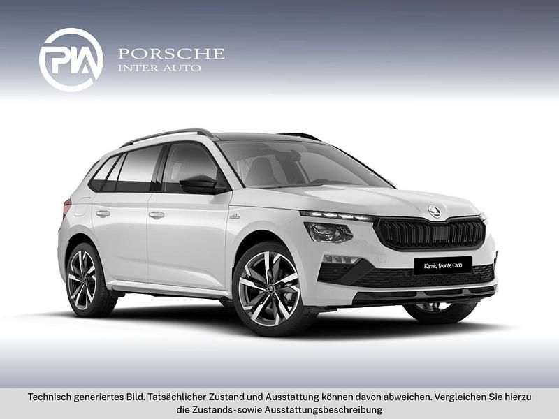 Weiss metallic Neu 2026 Skoda Kamiq Monte Carlo SUV | € 32.260 (Fairer Preis) - Bild 1/4