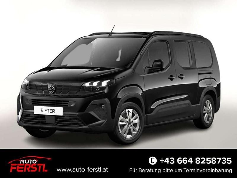 Neu Peugeot Rifter Allure 131 PS (96 kW) 2025 Schwarz Van / Kleinbus