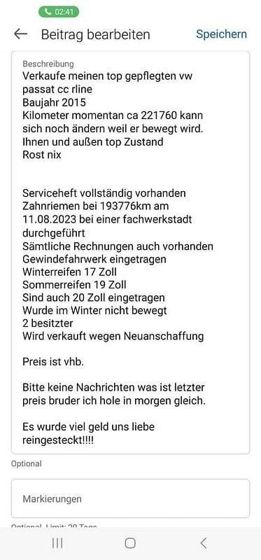 Gebraucht 2015 VW CC Limousine | € 9.500 (Fairer Preis) - Bild 1/4