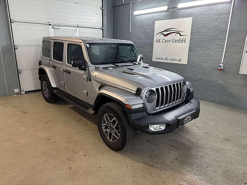 Gebraucht Jeep Wrangler Unlimited Sahara 272 PS (200 kW) 2021 Blau SUV