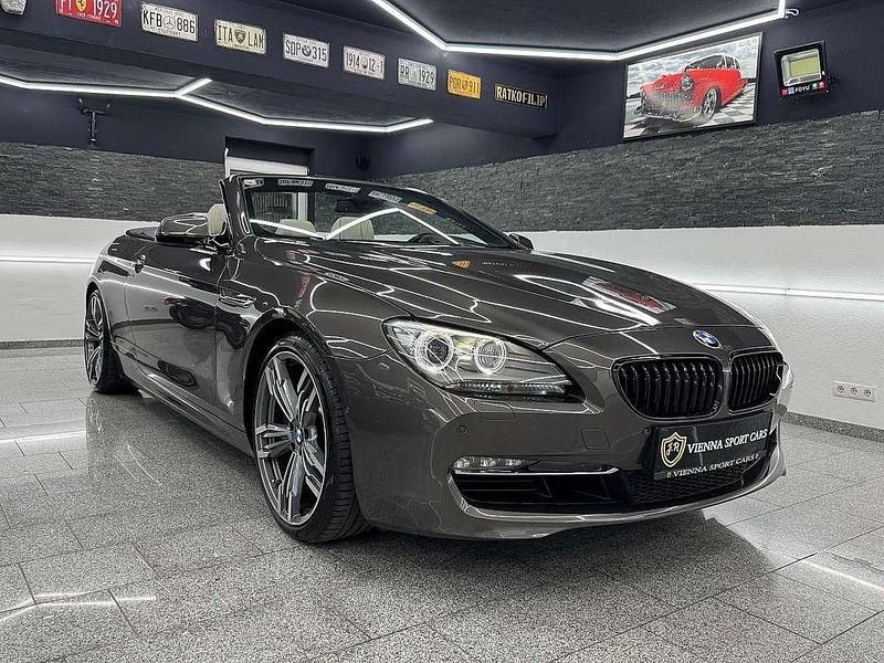 Braun Gebraucht 2012 BMW 650 Cabriolet Sport Line Cabrio | € 32.990 - Bild 1/4