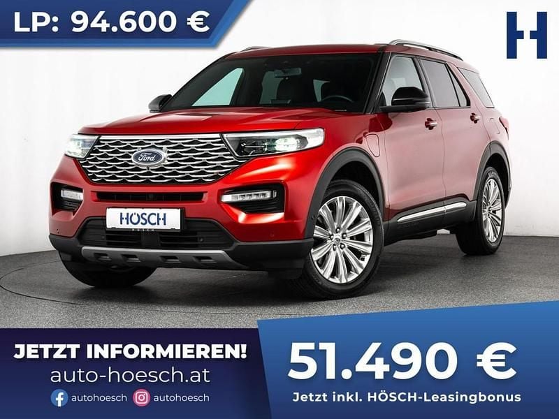 Rot Gebraucht 2024 Ford Explorer Platinum SUV | € 53.990 - Bild 1/4