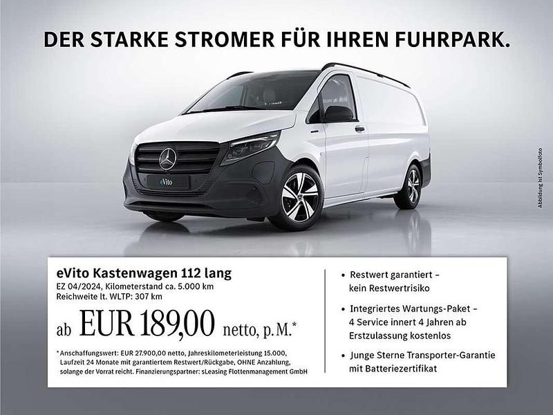 Gebraucht Mercedes e-Vito 85 kW (116 PS) 2024 Weiß Van / Kleinbus