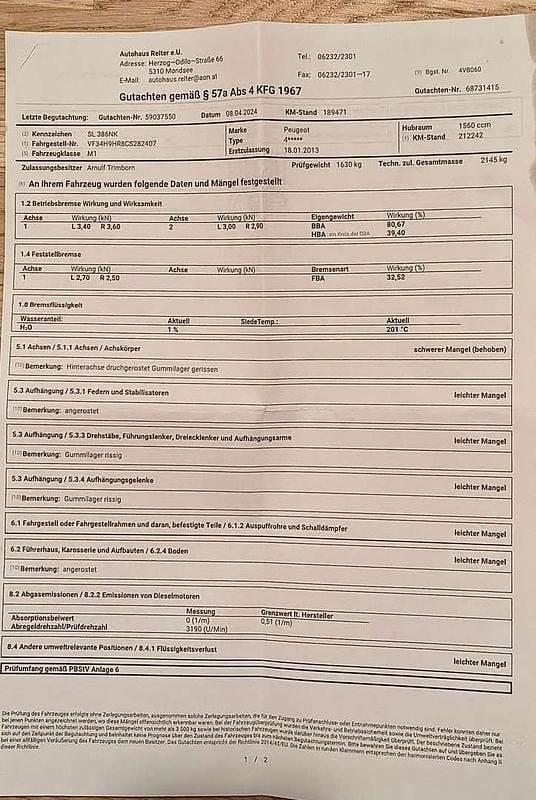 Gebraucht Peugeot 308 SW 111 PS (81 kW) 2013 Schwarz Kombi