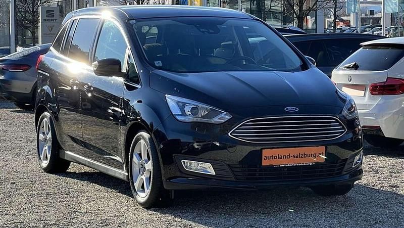 Schwarz Gebraucht 2018 Ford Grand C-Max Titanium Van / Kleinbus | € 17.500 (Teuer) - Bild 1/4