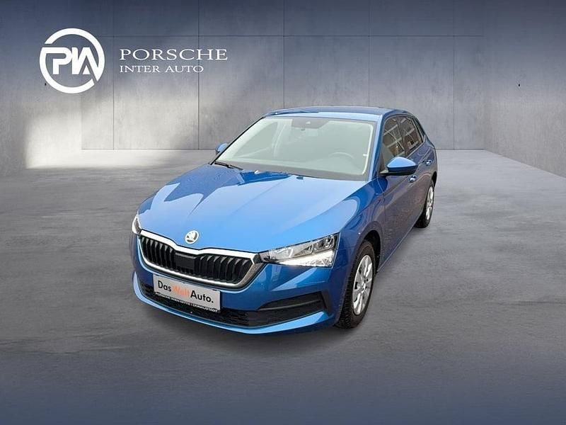 Mittelblau metallic Gebraucht 2021 Skoda Scala Kleinwagen | € 14.450 (Fairer Preis) - Bild 1/4