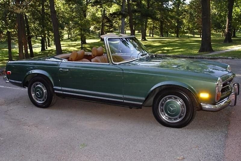 Gebraucht Mercedes SL280 160 PS (117 kW) 1970 Dunkelgrün Cabrio