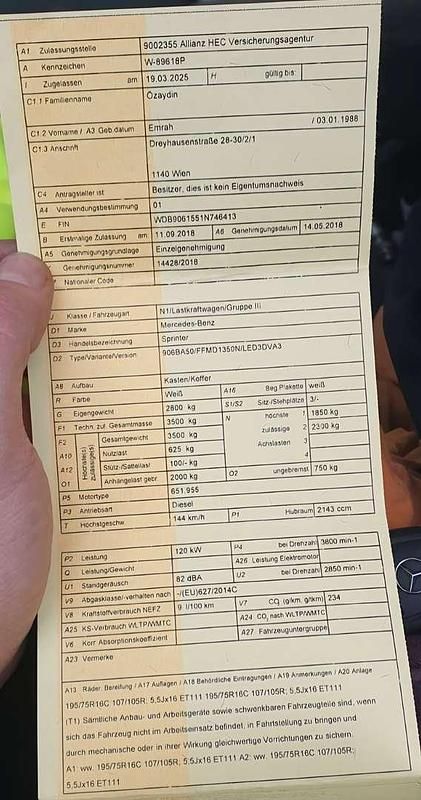 Gebraucht Mercedes Sprinter 163 PS (119 kW) 2018 Weiß Van